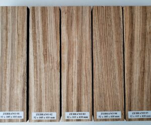 Zebrano 52 x 105 x 410 mm
